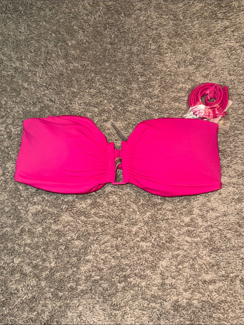 Victoria's Secret Strapless Bandeau Swim Top in Fuchsia